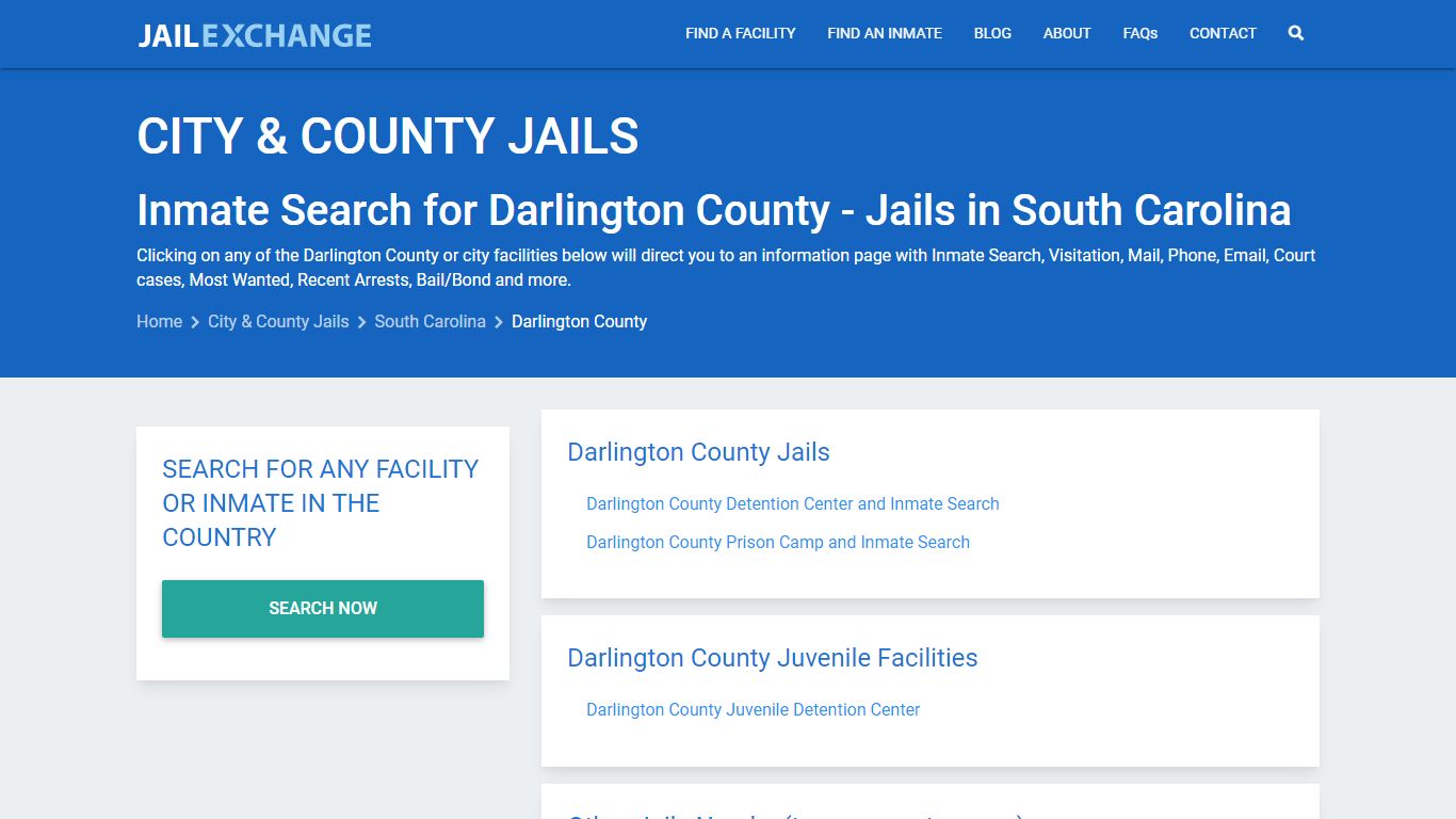 Inmate Search for Darlington County | Jails in South Carolina